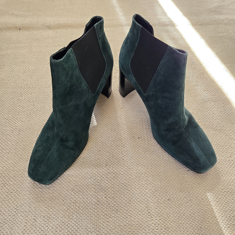 rag & bone Dark Green Suede Ankle Boots
